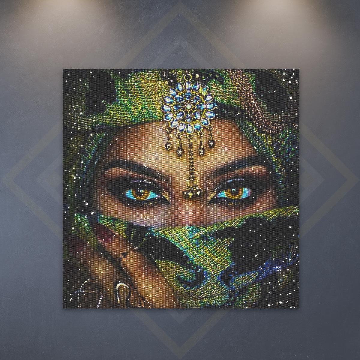 Glimb® | HQ Diamond Painting Pakket | Arabische Vrouw | 40x40cm | Vierkant | Volledig | Made in NL! // Diamond Painting - Diamond Painting Pakketten - Diamond Paint - Daimond Painting - Dotz -Diamond Schilderen - Diamond Painting Volwassenen